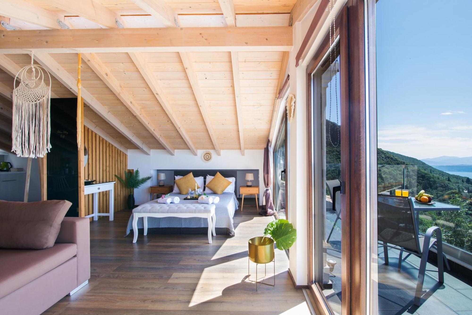 Blue Sky Loft By Corfuescapes Apartment Spartylas Bagian luar foto